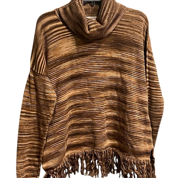 Jones New York Brown Fringe Sweater - Picture 2 of 8
